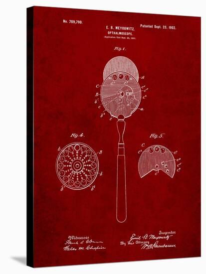 Ophthalmoscope Patent-Cole Borders-Stretched Canvas