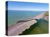 Opihi River Mouth, south Canterbury, South Island, New Zealand, aerial-David Wall-Stretched Canvas