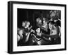 Opium Addicts Smoking, Sleeping, and Talking Together in a Desentoxication Clinic-Jack Birns-Framed Photographic Print