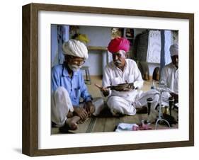 Opium Ceremony, Village Near Jodhpur, Rajasthan State, India-Bruno Morandi-Framed Photographic Print