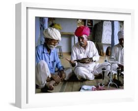 Opium Ceremony, Village Near Jodhpur, Rajasthan State, India-Bruno Morandi-Framed Photographic Print