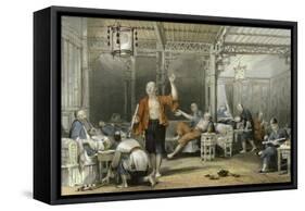 Opium Smokers-Thomas Allom-Framed Stretched Canvas