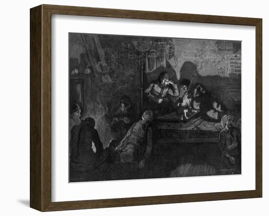 Opium Smoking in the East End of London, 1874-WB Murrey-Framed Giclee Print