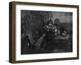 Opium Smoking in the East End of London, 1874-WB Murrey-Framed Giclee Print