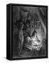 Opium Smoking - the Lascar's Room-Gustave Doré-Framed Stretched Canvas