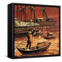Opium Trade-English School-Framed Stretched Canvas