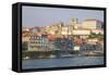 Oporto from the Cais De Ribeira Up Through Hill, Portugal-Mallorie Ostrowitz-Framed Stretched Canvas