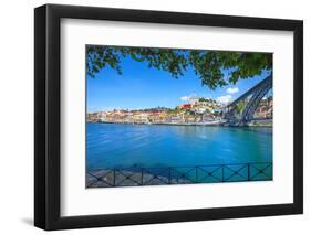 Oporto or Porto Skyline, Douro River and Iron Bridge. Portugal, Europe.-stevanzz-Framed Photographic Print