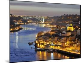 Oporto, Ribeira, UNESCO World Heritage Site at Dusk, Portugal-Mauricio Abreu-Mounted Photographic Print