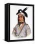 Opothle-Yoholo, a Creek Chief, Illustration from "The Indian Tribes of North America, Vol.2"-Charles Bird King-Framed Stretched Canvas