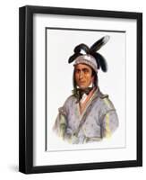 Opothle-Yoholo, a Creek Chief, Illustration from "The Indian Tribes of North America, Vol.2"-Charles Bird King-Framed Giclee Print