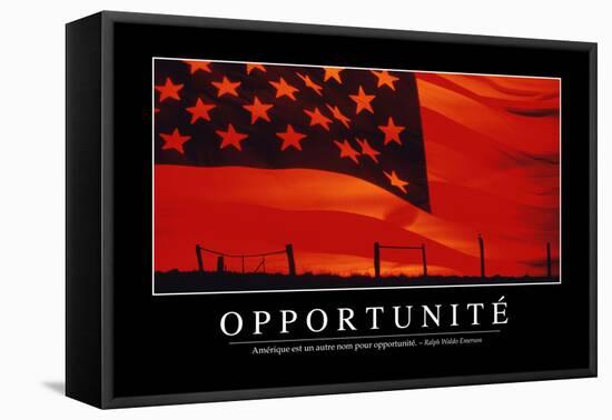 Opportunités: Citation Et Affiche D'Inspiration Et Motivation-null-Framed Stretched Canvas