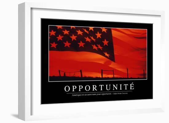 Opportunités: Citation Et Affiche D'Inspiration Et Motivation-null-Framed Photographic Print