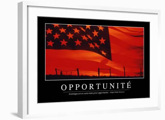 Opportunités: Citation Et Affiche D'Inspiration Et Motivation-null-Framed Photographic Print