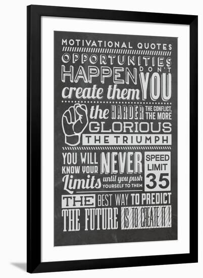 Opportunity Set Black-Vintage Vector Studio-Framed Art Print