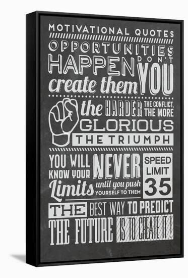 Opportunity Set Black-Vintage Vector Studio-Framed Stretched Canvas