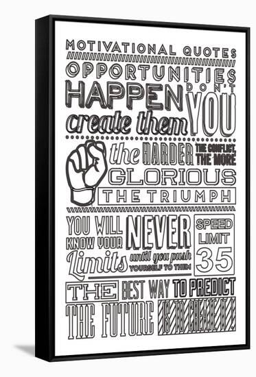 Opportunity Set White-Vintage Vector Studio-Framed Stretched Canvas