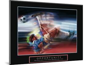 Opportunity - Soccer-Bill Hall-Mounted Art Print
