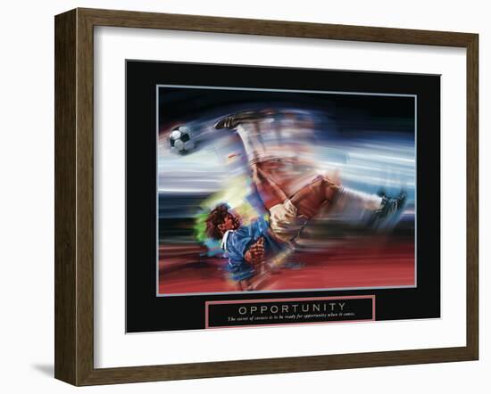 Opportunity - Soccer-Bill Hall-Framed Art Print