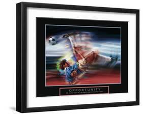 Opportunity - Soccer-Bill Hall-Framed Art Print