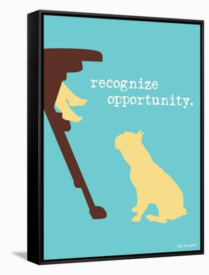 Opportunity-Dog is Good-Framed Stretched Canvas