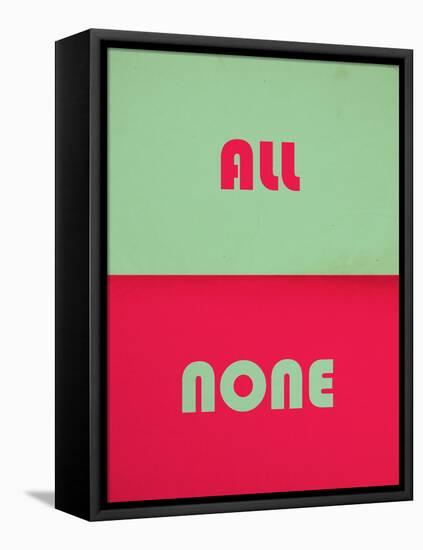 Opposites Typography-null-Framed Stretched Canvas
