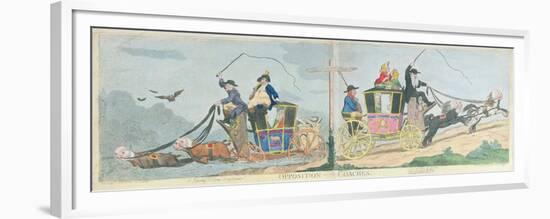 Opposition Coaches, 1788-James Gillray-Framed Premium Giclee Print