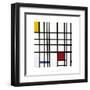 Opposition of Lines: Red and Yellow-Piet Mondrian-Framed Giclee Print