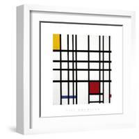 Opposition of Lines: Red and Yellow-Piet Mondrian-Framed Giclee Print