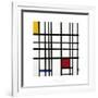 Opposition of Lines: Red and Yellow-Piet Mondrian-Framed Giclee Print