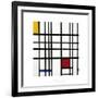 Opposition of Lines: Red and Yellow-Piet Mondrian-Framed Giclee Print