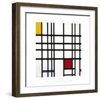 Opposition of Lines: Red and Yellow-Piet Mondrian-Framed Giclee Print