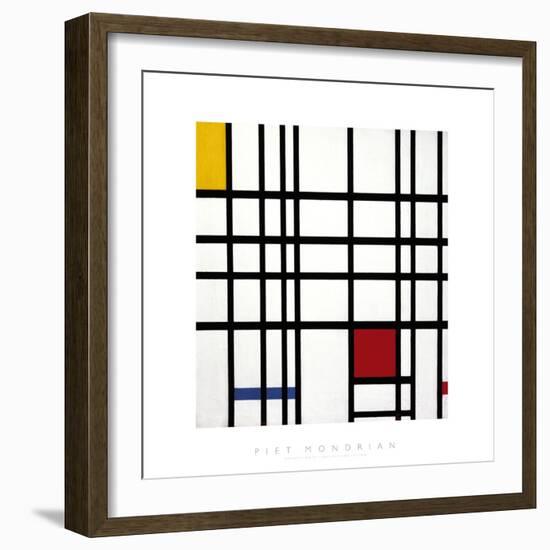 Opposition of Lines: Red and Yellow-Piet Mondrian-Framed Giclee Print