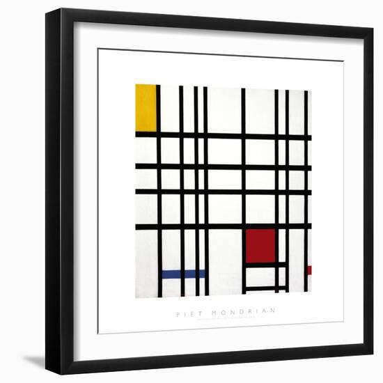 Opposition of Lines: Red and Yellow-Piet Mondrian-Framed Giclee Print