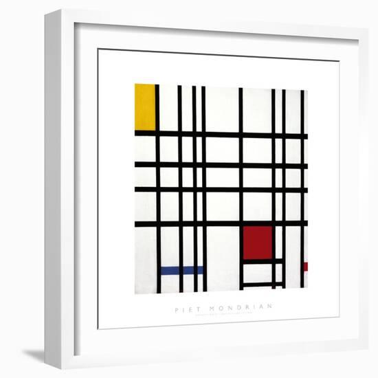 Opposition of Lines: Red and Yellow-Piet Mondrian-Framed Giclee Print