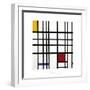 Opposition of Lines: Red and Yellow-Piet Mondrian-Framed Giclee Print