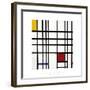 Opposition of Lines: Red and Yellow-Piet Mondrian-Framed Giclee Print