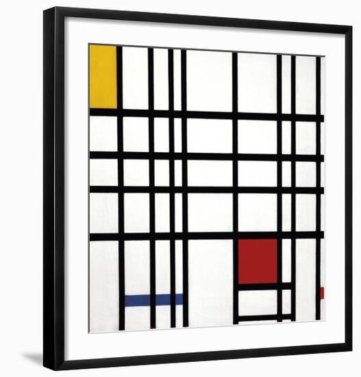 Opposition of Lines: Red and Yellow-Piet Mondrian-Framed Art Print