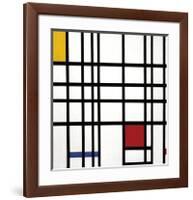 Opposition of Lines: Red and Yellow-Piet Mondrian-Framed Art Print