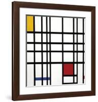 Opposition of Lines: Red and Yellow-Piet Mondrian-Framed Art Print