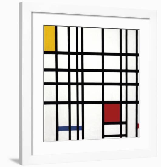 Opposition of Lines: Red and Yellow-Piet Mondrian-Framed Art Print