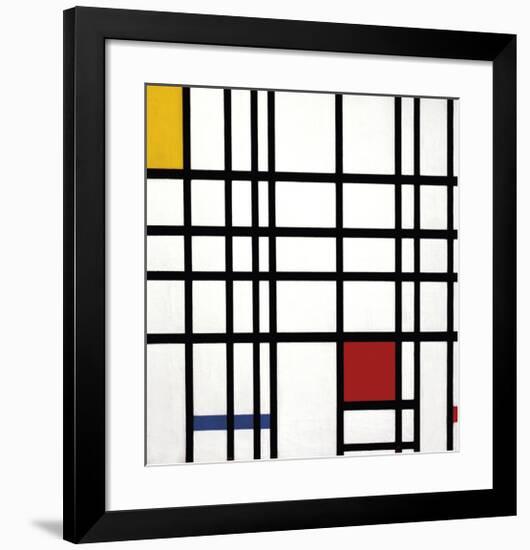 Opposition of Lines: Red and Yellow-Piet Mondrian-Framed Art Print