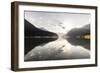 Oppstrynsvatnet Lake, Stryn, Nordfjord, Norway: The Sun Rising Behind The Mountains-Axel Brunst-Framed Photographic Print