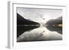 Oppstrynsvatnet Lake, Stryn, Nordfjord, Norway: The Sun Rising Behind The Mountains-Axel Brunst-Framed Photographic Print