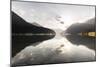 Oppstrynsvatnet Lake, Stryn, Nordfjord, Norway: The Sun Rising Behind The Mountains-Axel Brunst-Mounted Photographic Print