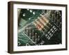 Optic Wires in Computer Processor-null-Framed Photographic Print