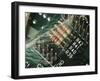 Optic Wires in Computer Processor-null-Framed Photographic Print