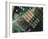 Optic Wires in Computer Processor-null-Framed Photographic Print