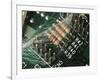 Optic Wires in Computer Processor-null-Framed Photographic Print