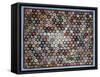 Optical Flower Puzzle Quilt, 1854 (Silk)-American-Framed Stretched Canvas